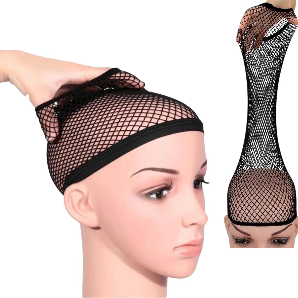 Wig Cap Stocking - G&T Pruik Zwart Mesh Pruik Cap