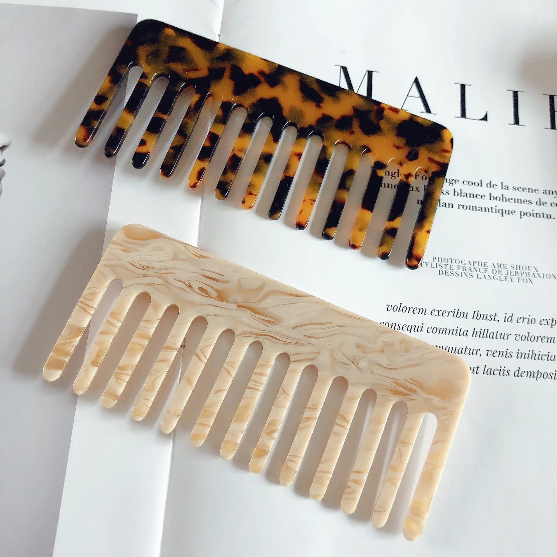 Hair Care Korean - Koreaanse Mode Acetaat Kleurrijke Kapperskam Antistatische