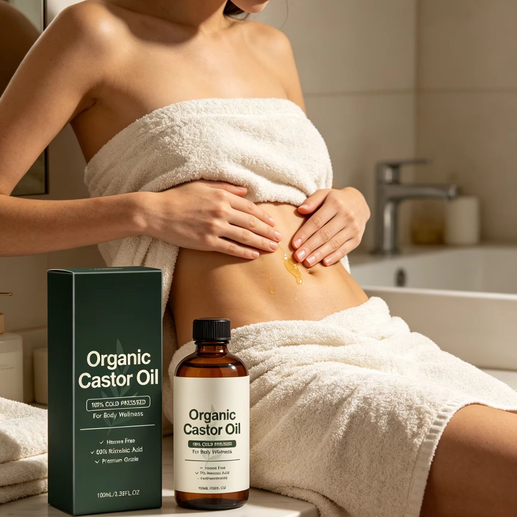Castor Oil Cold Press - Biologische Castor Olie Koudgeperst Diepgaande Hydratatie