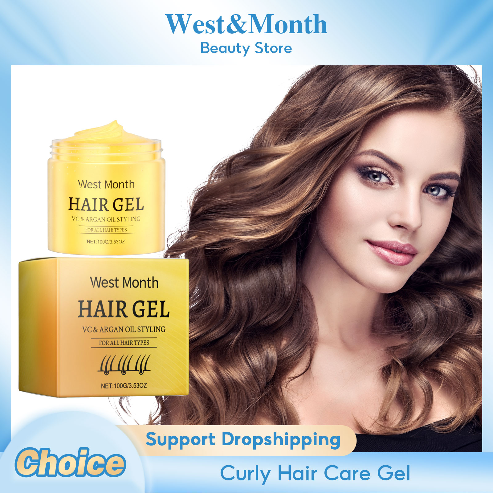 Hair Care For Curly Dry Hair - Krullend Haarverzorgingscrème Grote Golven Reparatie Beschadigd