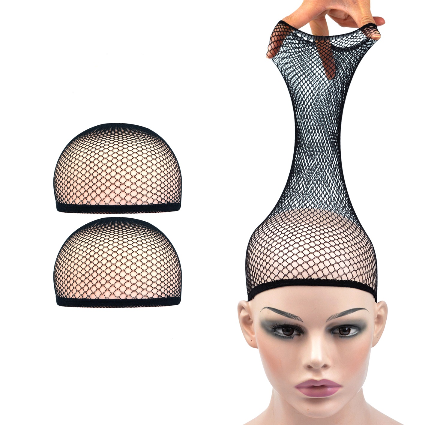 Wig Cap Stocking - 2-delige haarnetjes open einde pruik cap