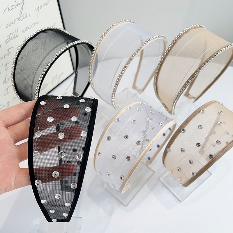 Hair Net Invisible - Nieuwe effen kleur elegante retro strass