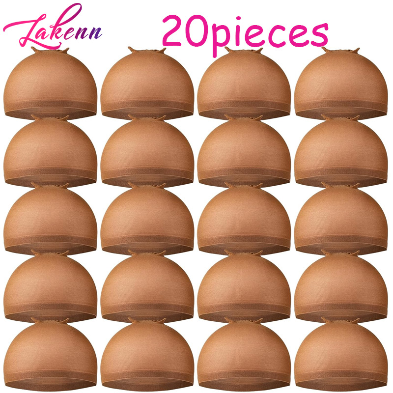 Wig Cap Stocking - Donkerbruine Pruik Cap Voor Kanten Pruiken