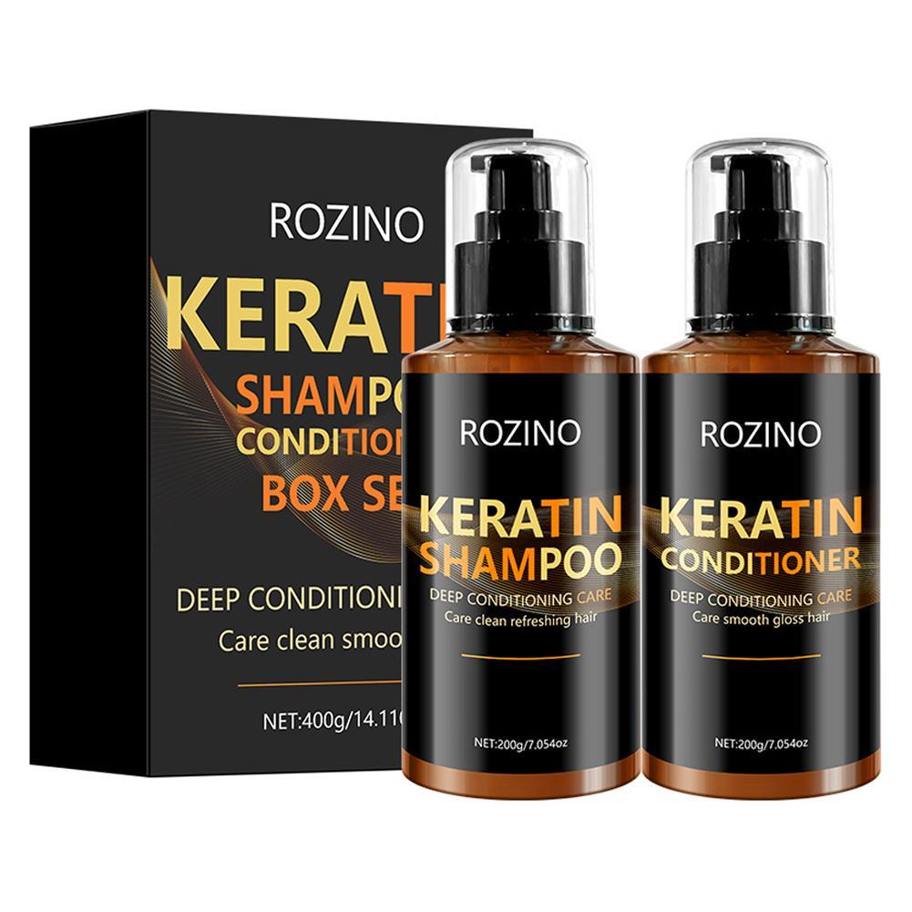 Hair Care For Curly Dry Hair - Keratine Care Smoothing Shampoo & Conditioner