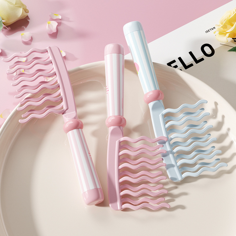 Hair Care For Wavy Hair - Dubbele rij golvende tand haarstylingkam met
