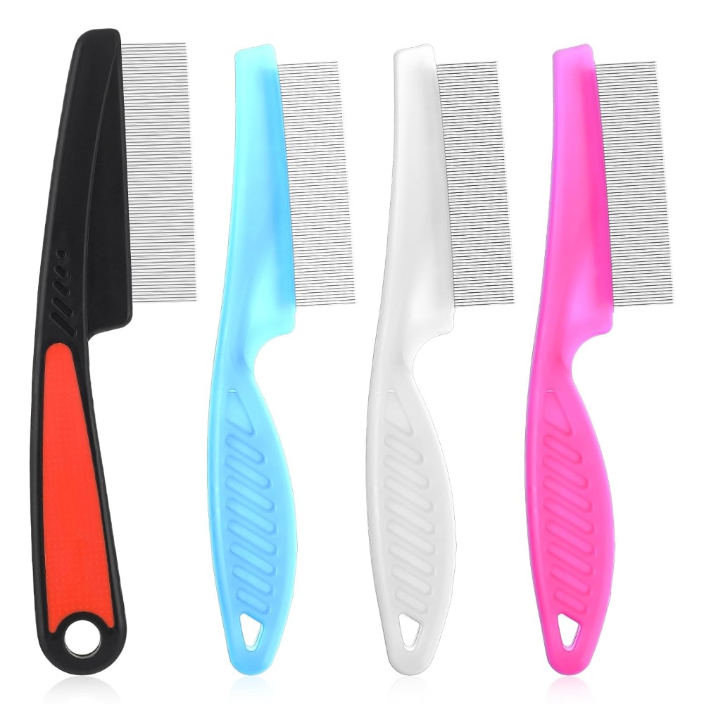 Hair Care For Curly Dry Hair - Fijne tanden kamset van 4 roestvrijstalen