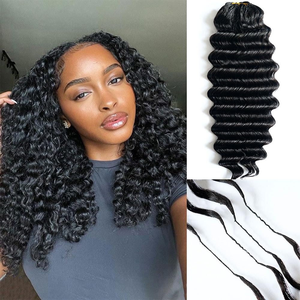 Crochet Braiding Hair - Deep Wave Crochet Haarverlengingen van Echt