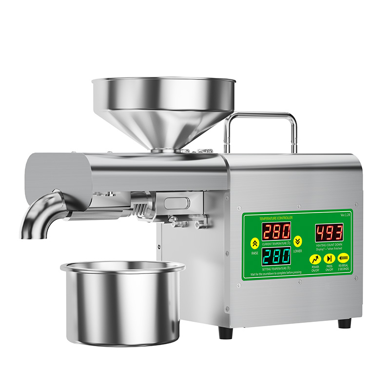 Castor Oil Cold Press - Elektrische oliepersmachine, koud/warm voor thuisgebruik Automatische