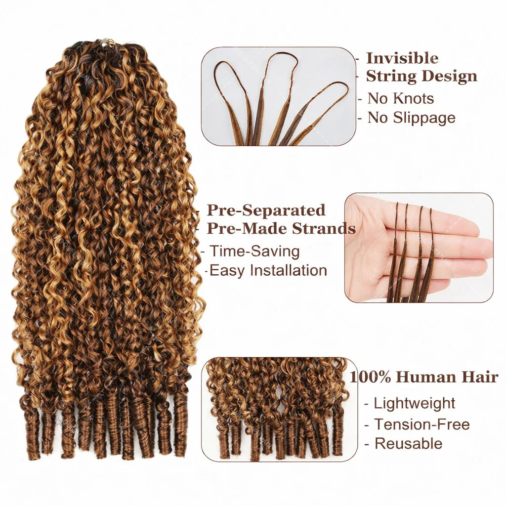 P427 Highlight Burmese Krulhaa - Crochet Braiding Hair recensie en prijs
