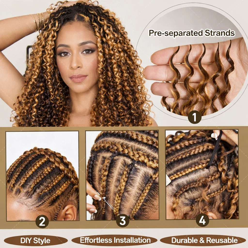 P427 Highlight Burmese Krulhaa - Crochet Braiding Hair recensie en prijs