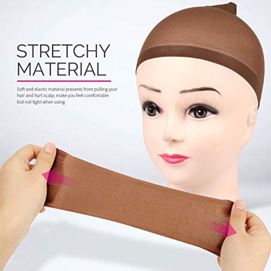 Pruikkapje, 4 stuks donkerbrui - Wig Cap Stocking recensie en prijs