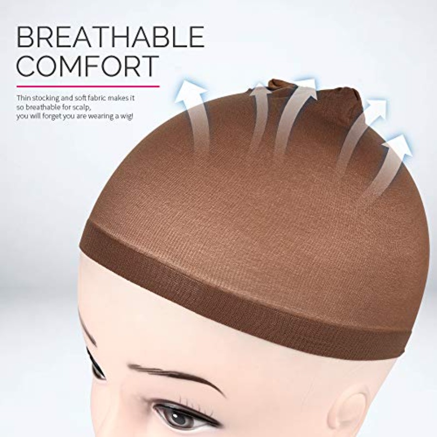 Pruikkapje, 4 stuks donkerbrui - Wig Cap Stocking recensie en prijs