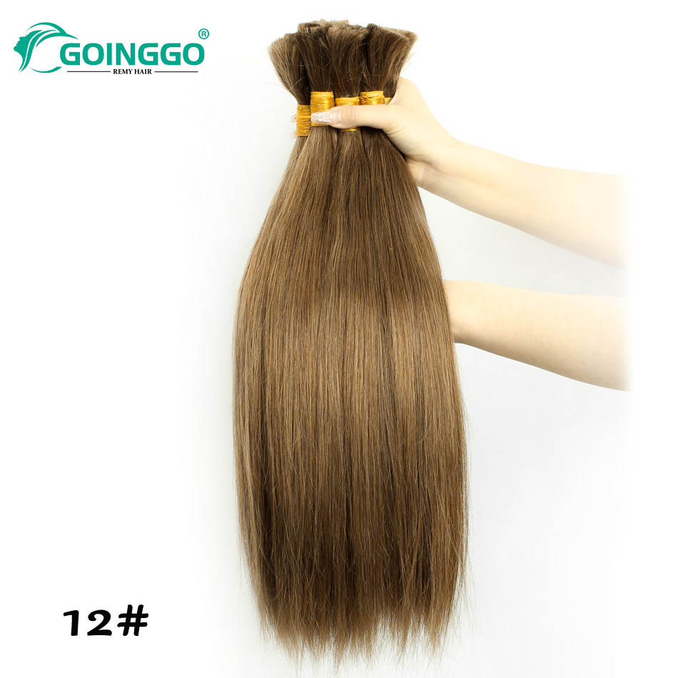 12 #   Goudbruine rechte bulk  - Crochet Braiding Hair recensie en prijs