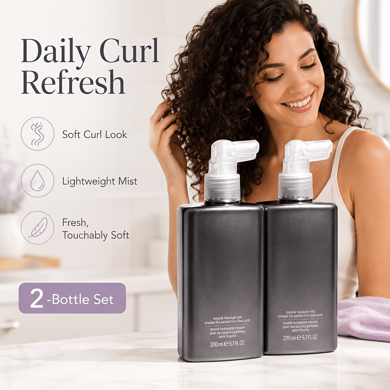 Curl Care Moisture Spray, Lich - Hair Care For Wavy Hair recensie en prijs