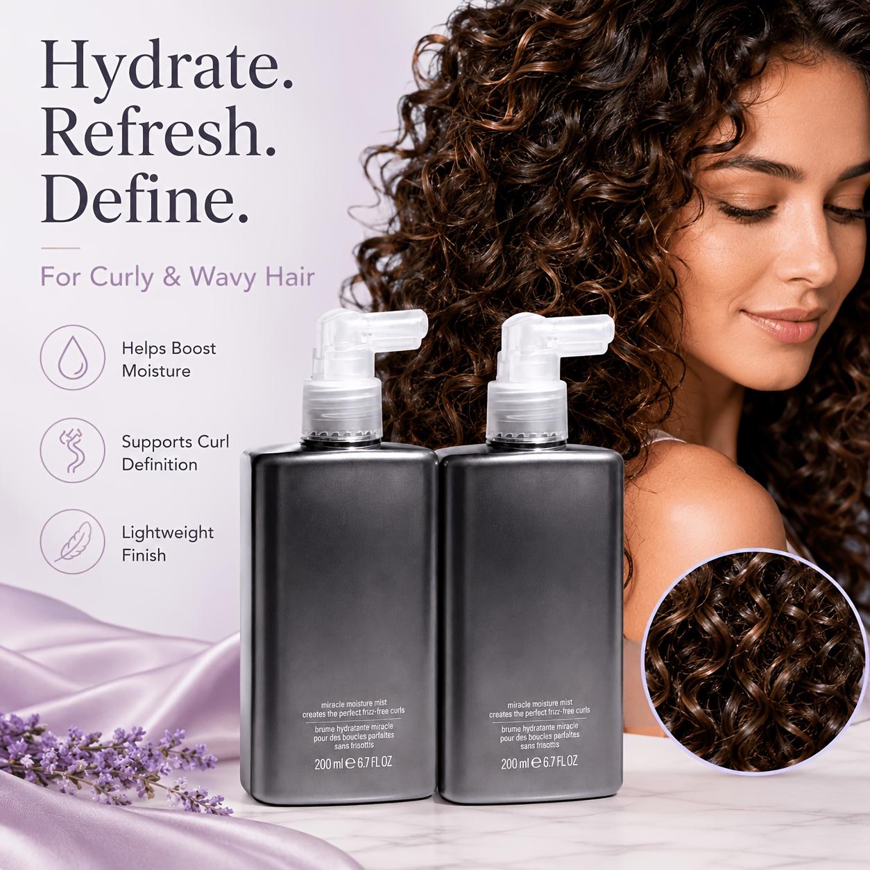 Curl Care Moisture Spray, Lich - Hair Care For Wavy Hair recensie en prijs