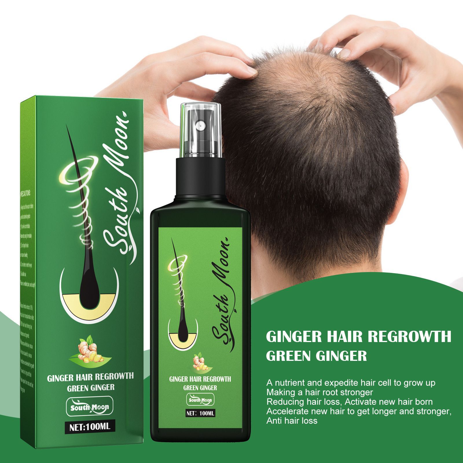 South Moon Ginger Haar Groei S - Hair Care Natural Products recensie en prijs