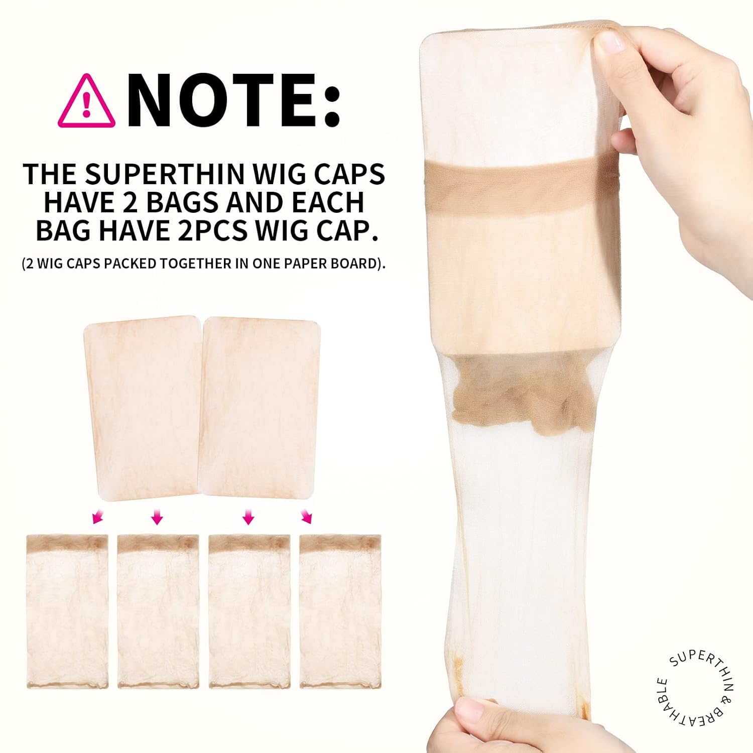 4/12 Stuks Geventileerde Nylon - Wig Cap Stocking recensie en prijs